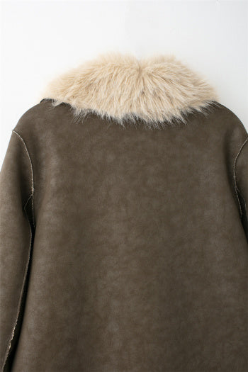 Olive Fur Luxe Coat