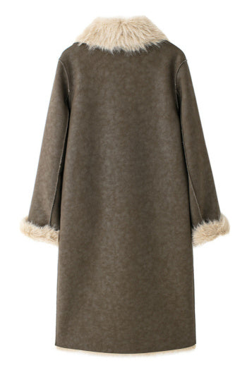 Olive Fur Luxe Coat