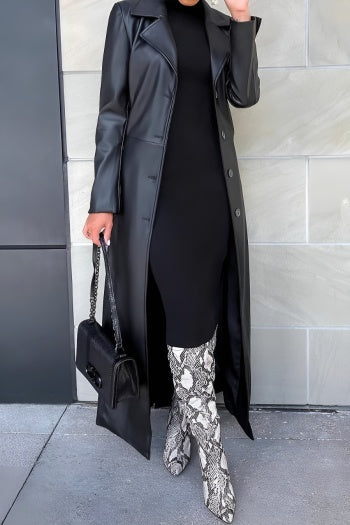 Leather Drama Coat