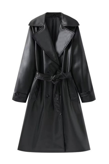 Bordeaux Leather Trench