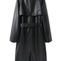 Bordeaux Leather Trench