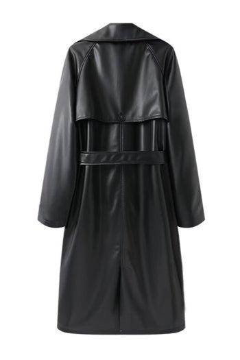 Bordeaux Leather Trench