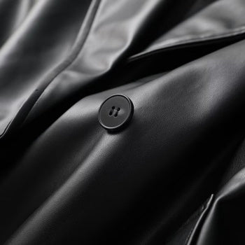 Bordeaux Leather Trench
