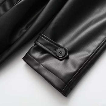 Bordeaux Leather Trench