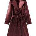 Bordeaux Leather Trench