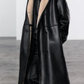 Noir Shearling Luxe Coat