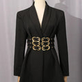 Noir Sculpt Belted Blazer