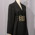 Noir Sculpt Belted Blazer