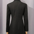 Noir Sculpt Belted Blazer
