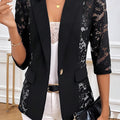 Lace Noire Illusion Blazer