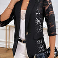 Lace Noire Illusion Blazer