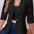 Lace Noire Illusion Blazer