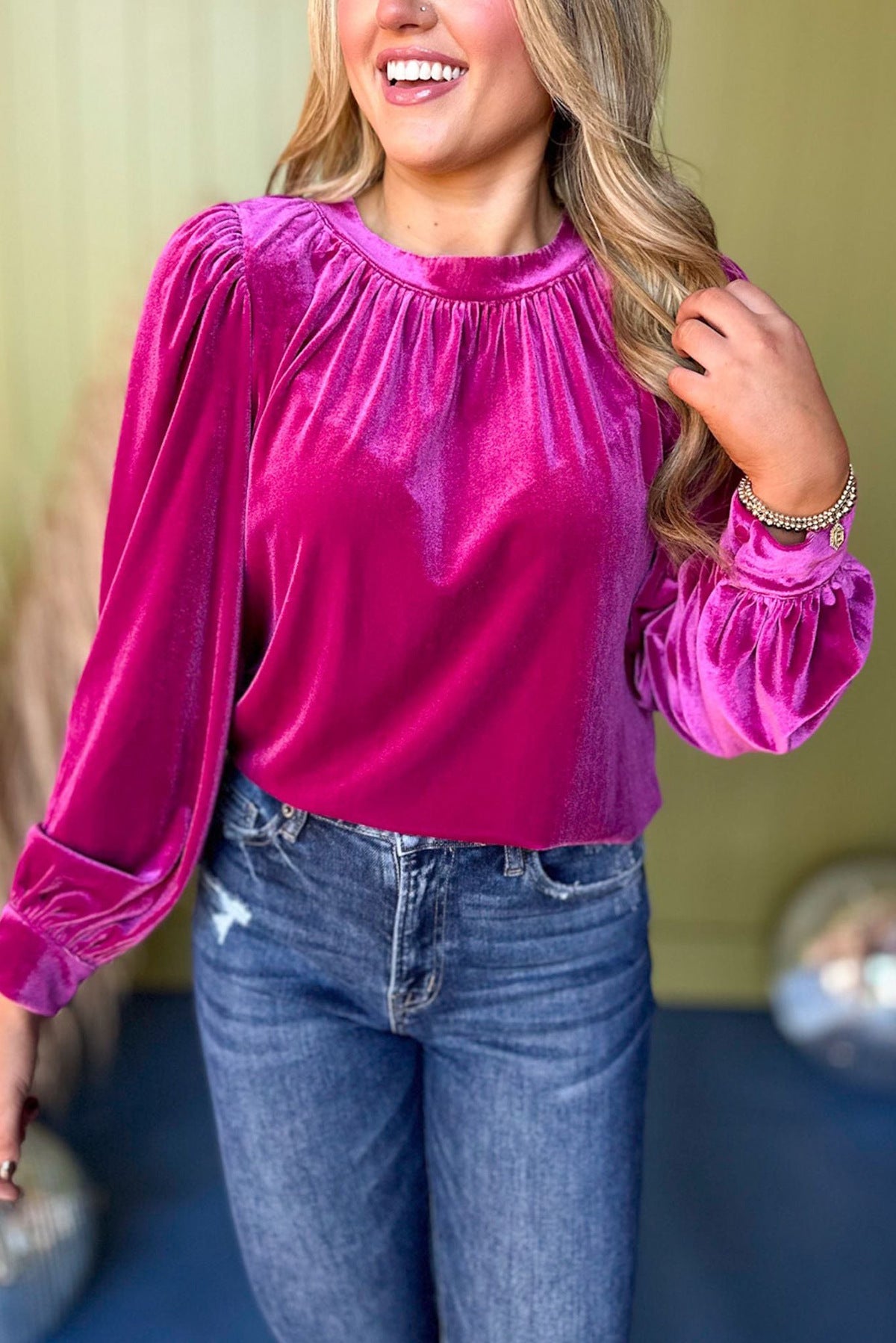 Crimson Glow Blouse
