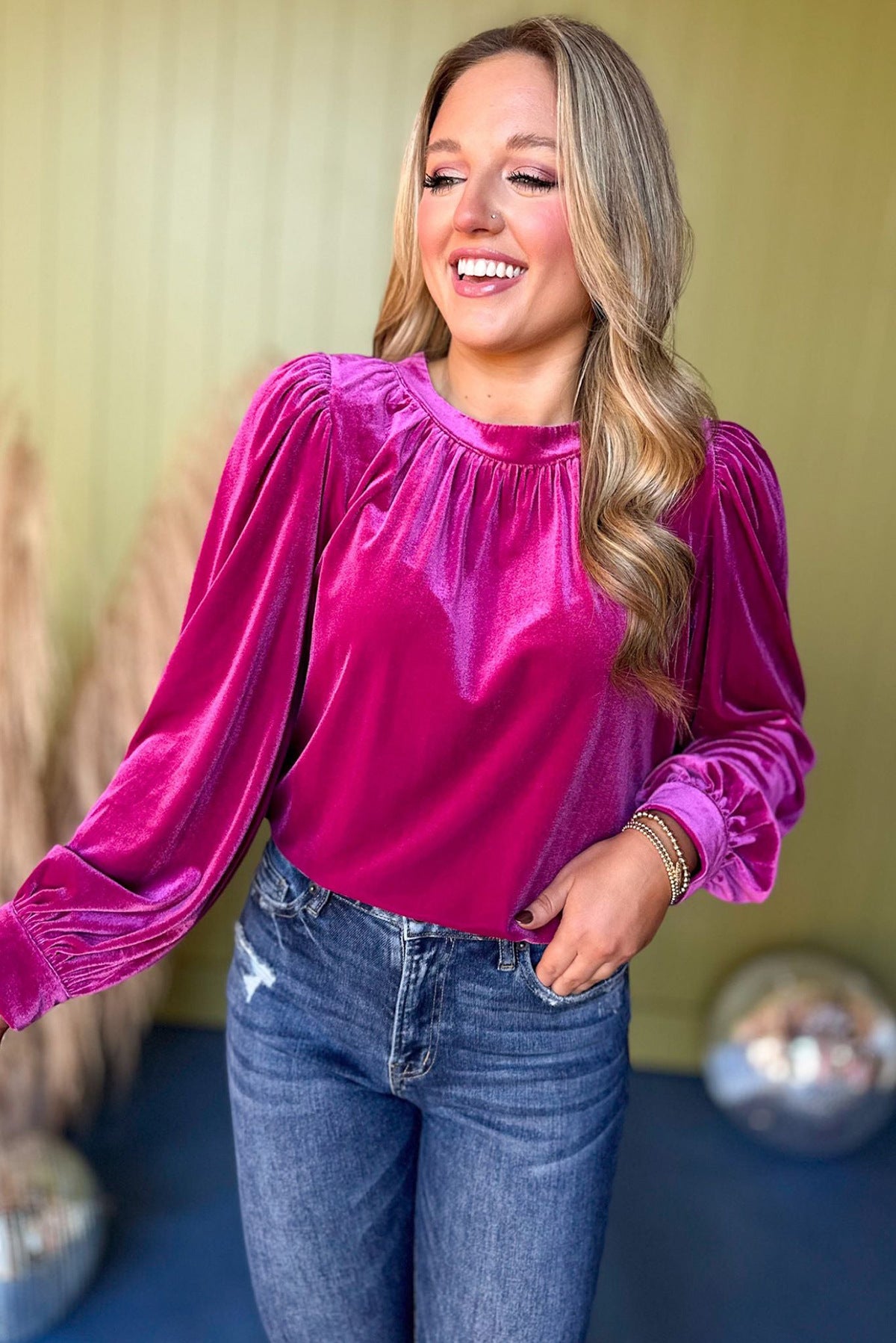 Crimson Glow Blouse