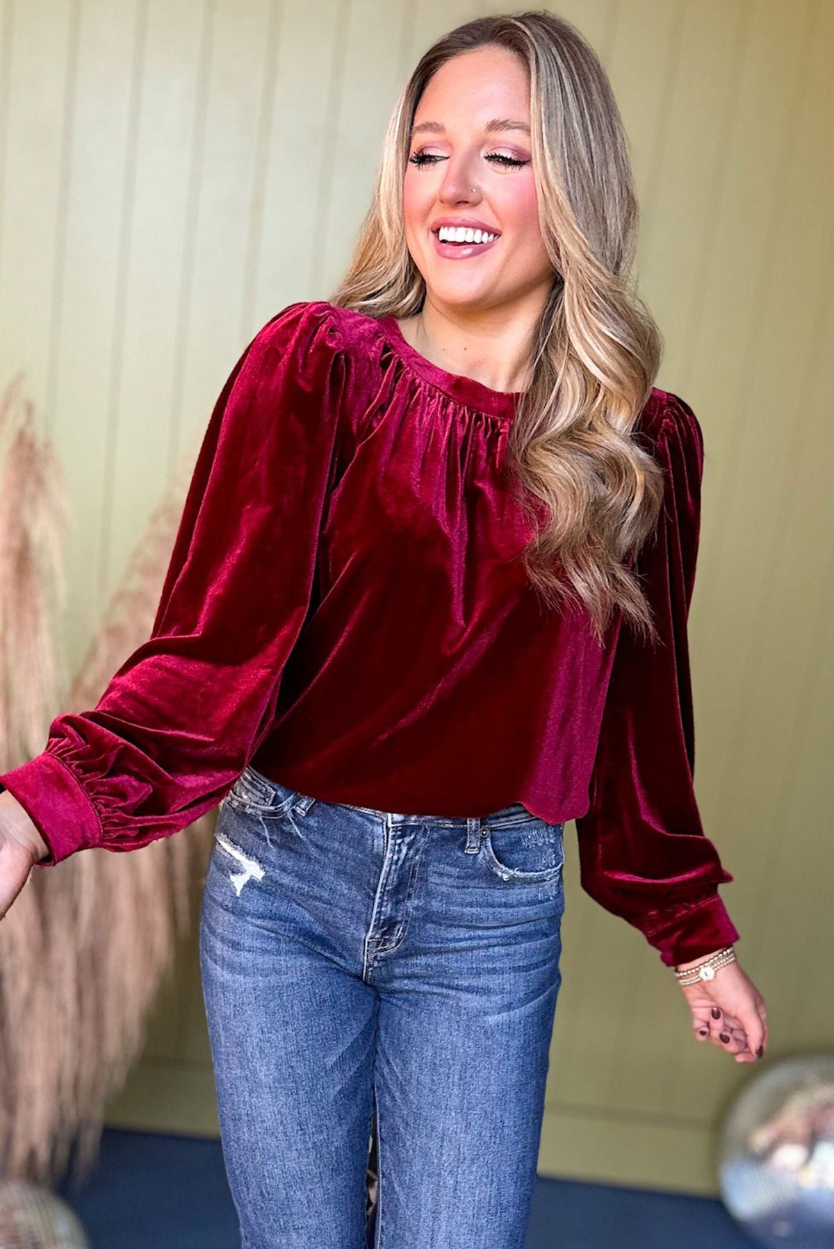 Crimson Glow Blouse