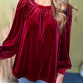 Crimson Glow Blouse