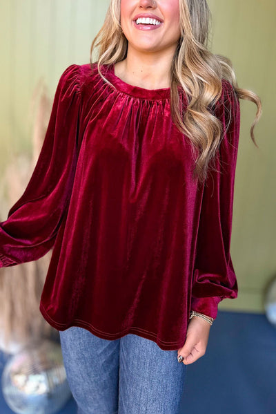 Crimson Glow Blouse