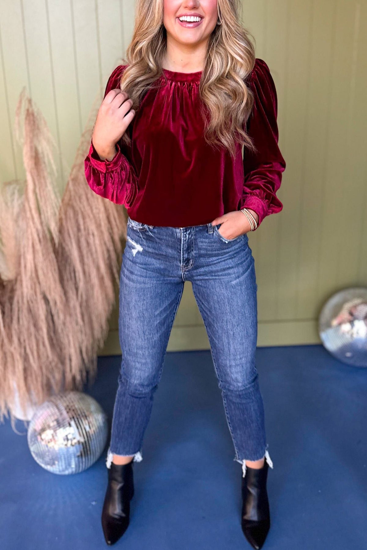 Crimson Glow Blouse