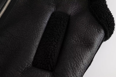 Noir Shearling Vest
