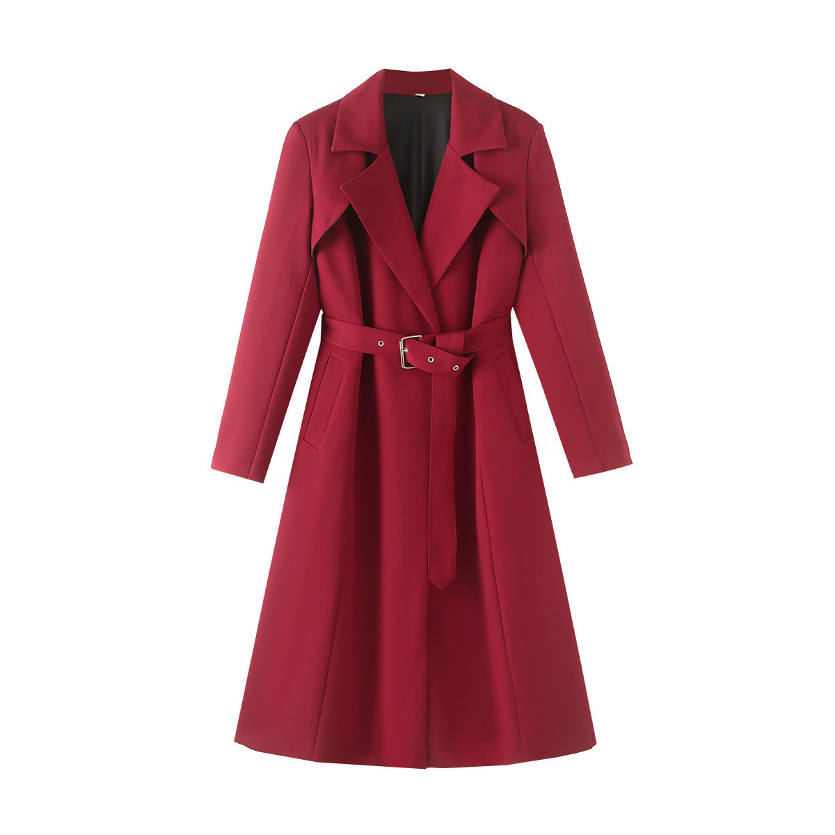 Crimson Elegance Trench