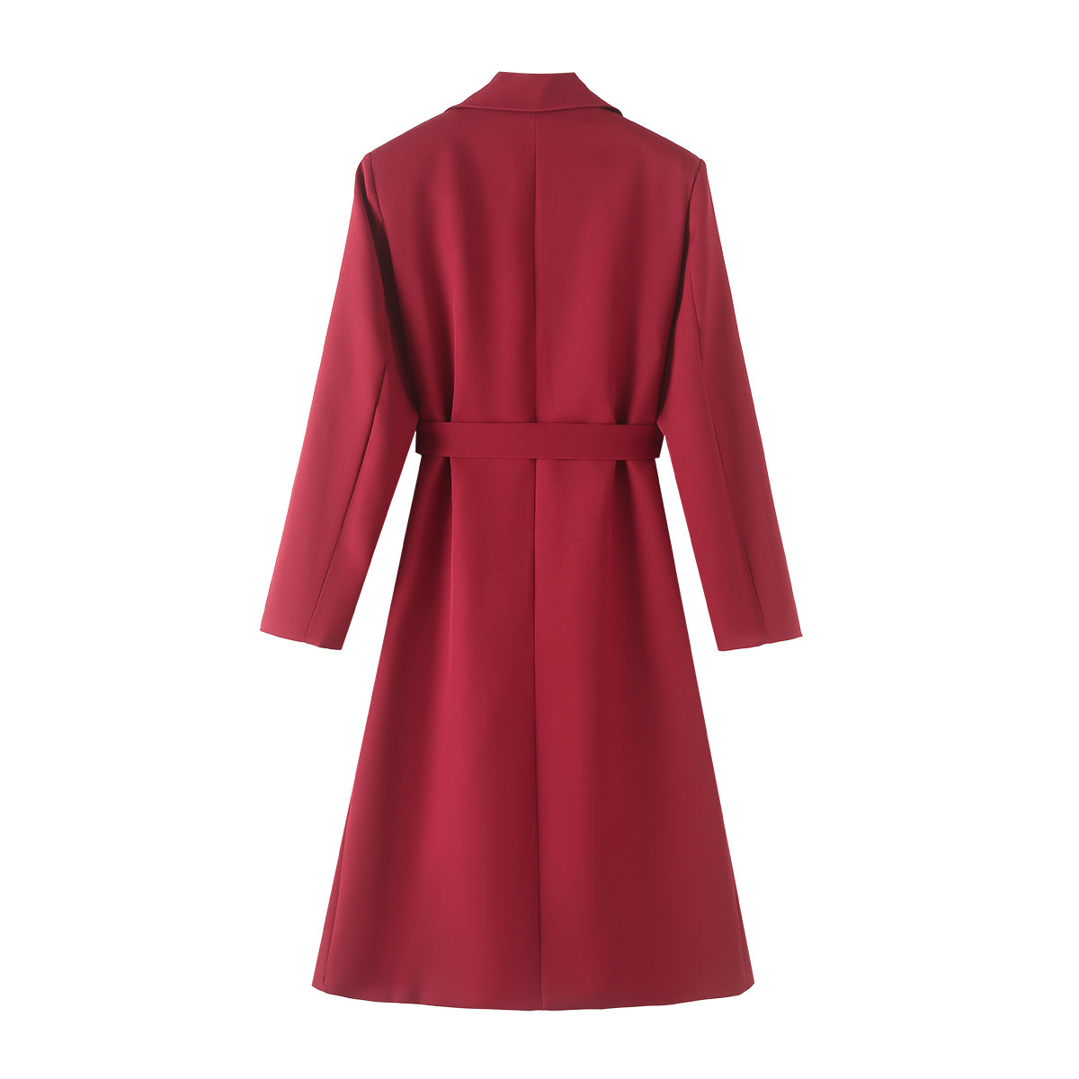 Crimson Elegance Trench