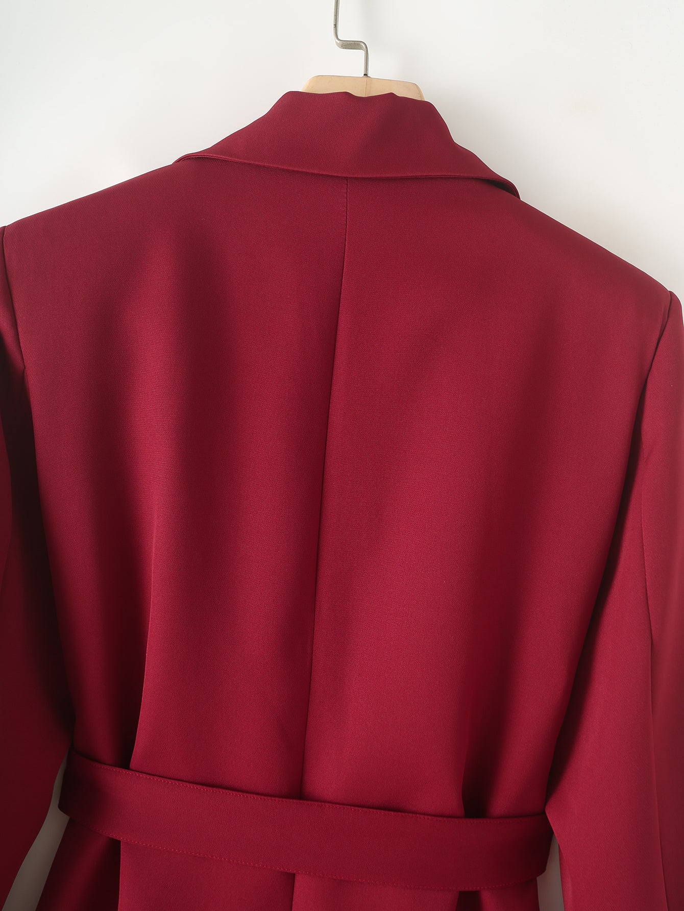Crimson Elegance Trench