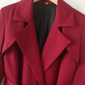 Crimson Elegance Trench