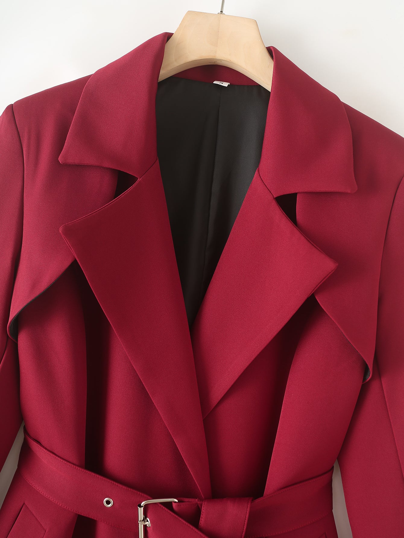 Crimson Elegance Trench