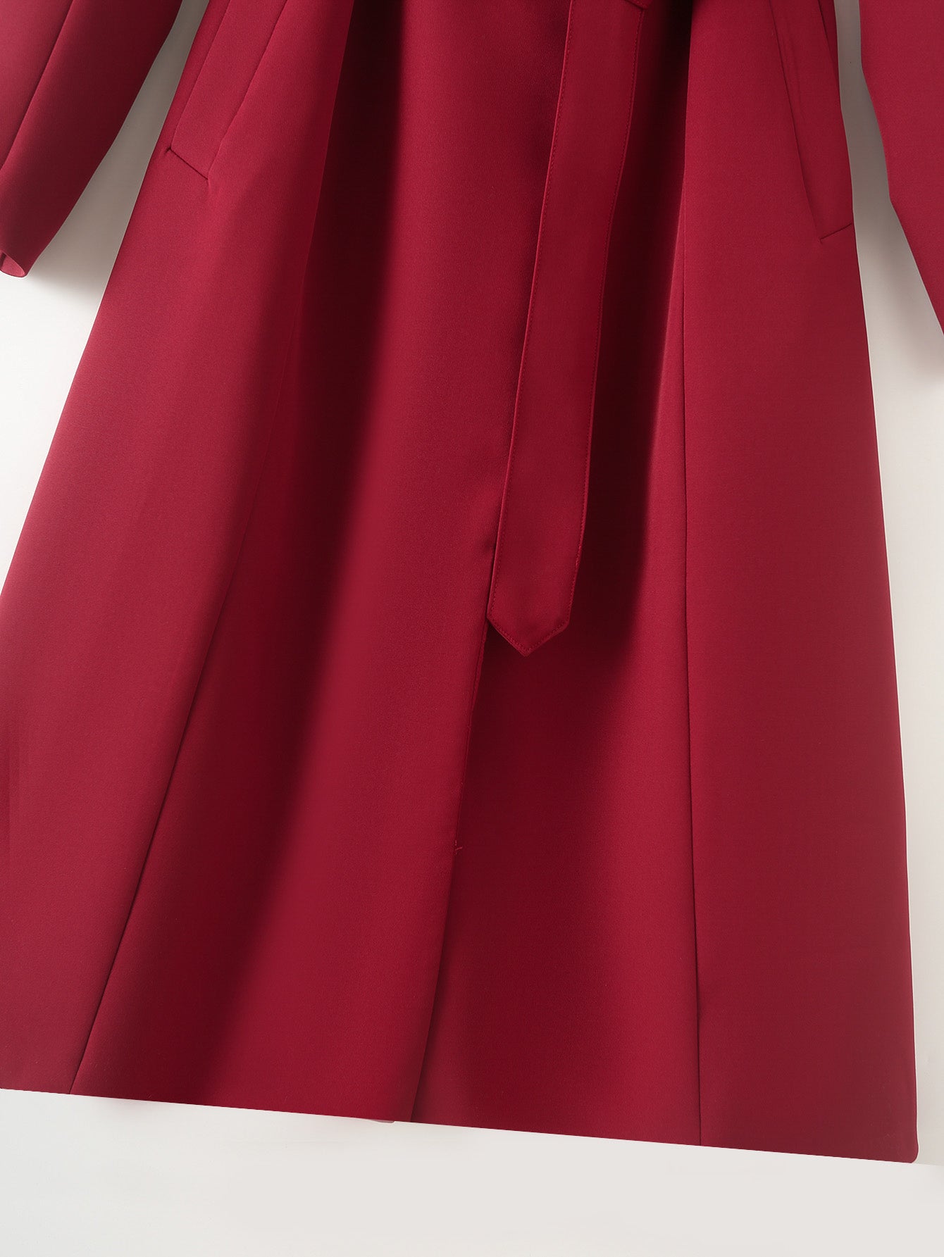 Crimson Elegance Trench
