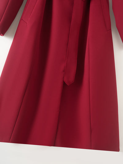 Crimson Elegance Trench