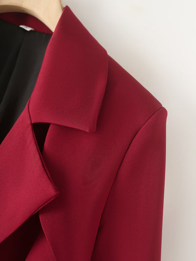 Crimson Elegance Trench