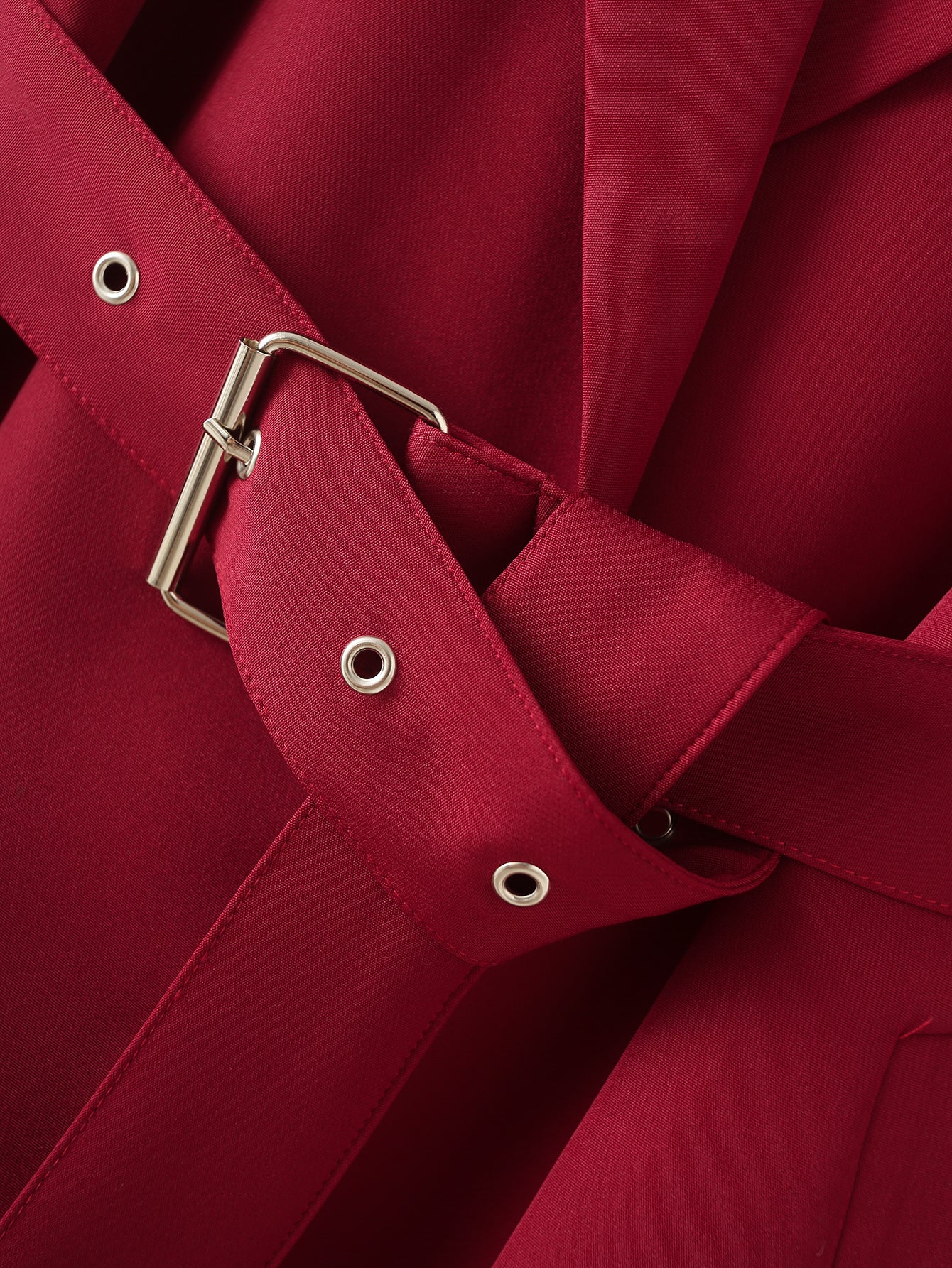 Crimson Elegance Trench
