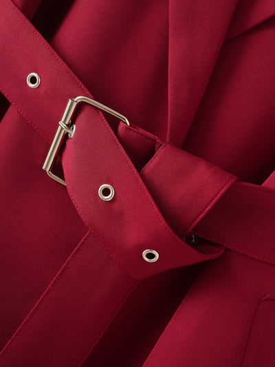 Crimson Elegance Trench