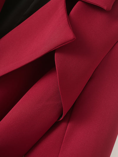 Crimson Elegance Trench