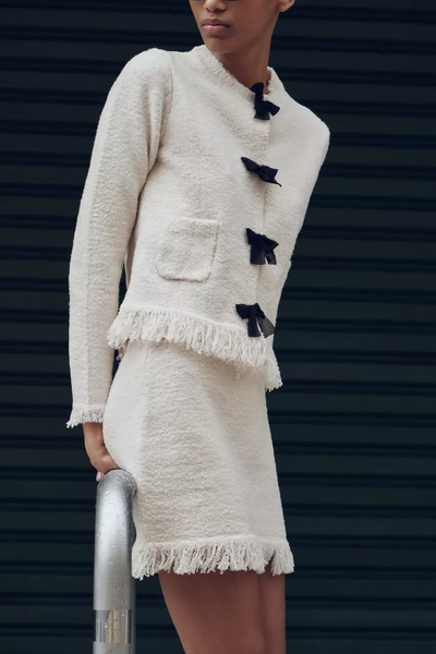 Beige Bow Set