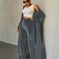Noir Velvet Duster Set