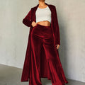 Noir Velvet Duster Set