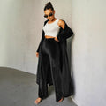 Noir Velvet Duster Set