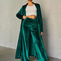 Noir Velvet Duster Set