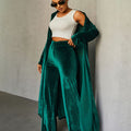 Noir Velvet Duster Set