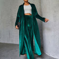 Noir Velvet Duster Set