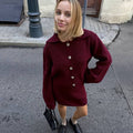 Burgundy Knit Skirt Set