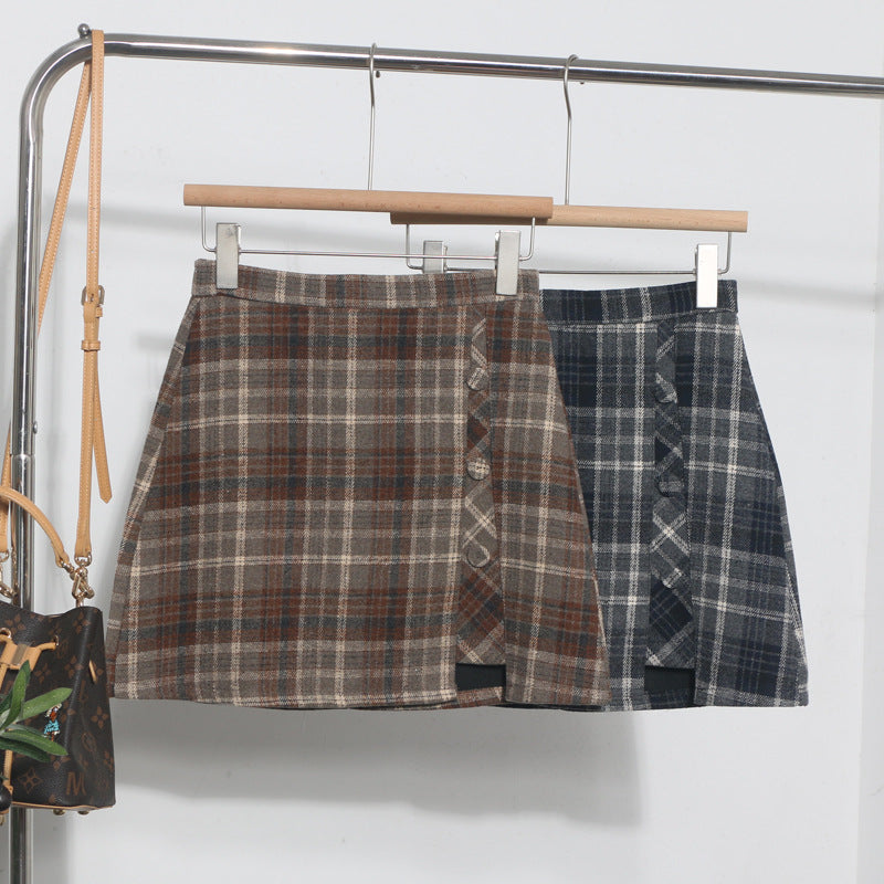 Autumn Check Skirt
