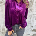 Wine Velvet Shirt