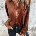 Wine Velvet Shirt