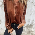 Wine Velvet Shirt