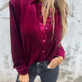 Wine Velvet Shirt