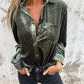Wine Velvet Shirt
