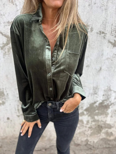 Wine Velvet Shirt