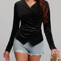 Ruby Wrap Velvet Top